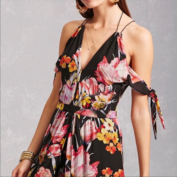 NWT Nightwalker Black Floral Maxi Dress - Picture 3 of 7